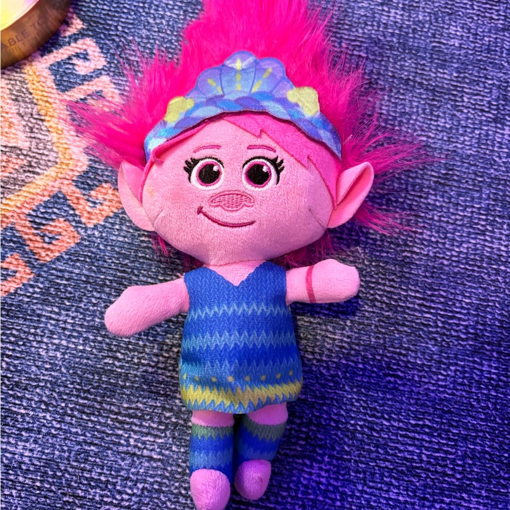 Pink and Blue Troll Doll